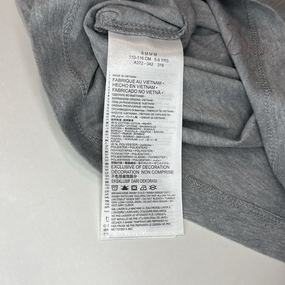 NWT Nike Girl Gray Heather Tee Size 6 - Picture 6 of 6